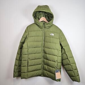 The North Face Mens Size L Aconcagua 3 Hoodie Jacket Forest Olive Winter Coat